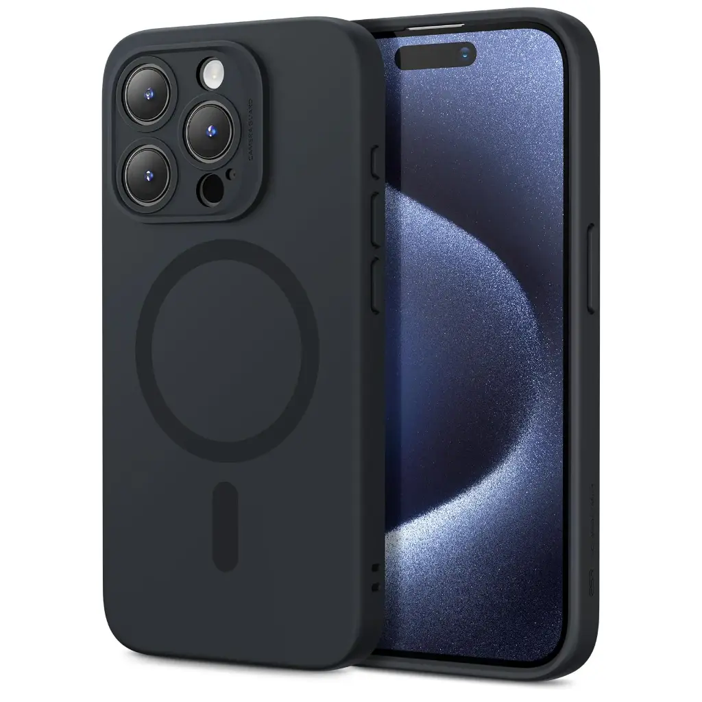 iShield Liquid Silicon Snap Case with Capture Button [Ultra MagSafe] 
