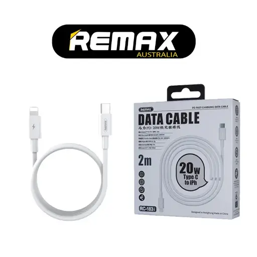 [RC-183i] Remax 2m Type-C to Lightning Cable, PD 20W