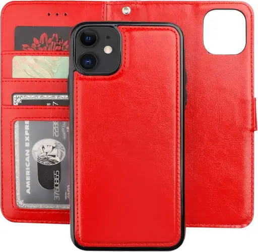 [Wallet ip11] Magnetic Wallet Case - iPhone 11 (5.8)  Red