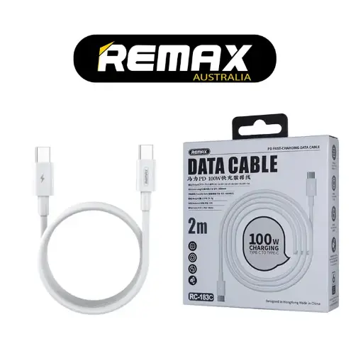 [RC-183c] Remax - Data Cable USB-c To USB-c, 2m, 100W (Fast Charge)